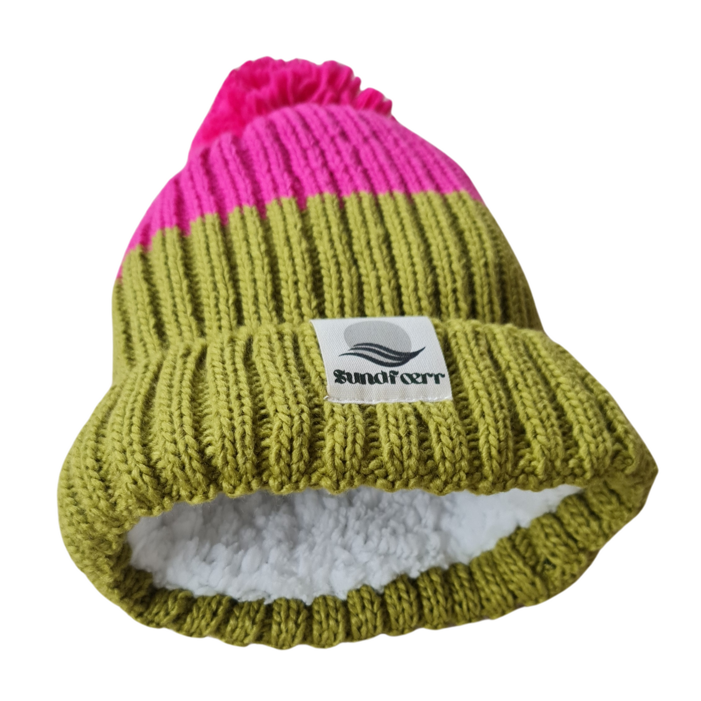 Elements Green/Pink Bobble Hat