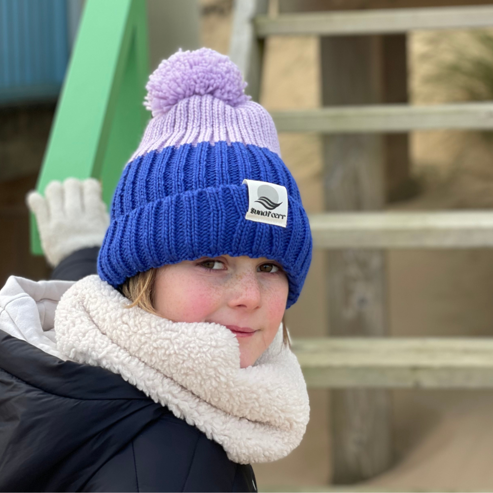 Elements Blue/Purple Bobble Hat